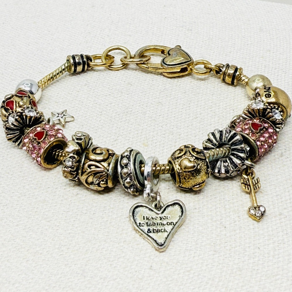 Landau Charm Bracelet Love You to the Moon & Back‎ Celestial Pink Spring Color